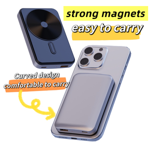 Sạc dự phòng mini không dây từ tính 5000mAh, sạc nhanh 15W cho <span class=keywords><strong>iPhone</strong></span> 16 Pro Max, sạc di động ngoài trời USB/Type-C - Product Image 6