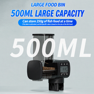 Distributore Automatico di Cibo per Pesci JSD con Display LED e Timer, Dispenser Automatico di Mangime per Pesci da 250ml/500ml per Acquario e Tartarughiera, Alimentazione Automatica per Vacanze - Product Image 6