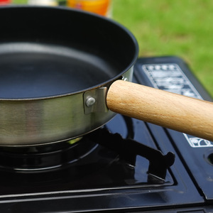 Cls Outdoor <b>Camping</b> Non Stick Frying Pan Stainless Steel Portable For Induction And <b>Gas</b> Stove - Product Image 4
