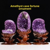 Article Unique Photo Individuelle Améthyste Naturelle Géode Cristal Pierre Brute Œuf de Dinosaure Bol de la Fortune Décoration Maison