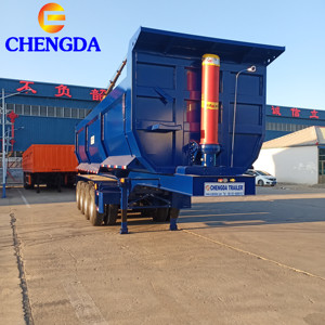 Remorque à benne à bascule en forme de U, lot de <span class=keywords><strong>2</strong></span>, 3 axes, 4 essieu, 40, 60, 100 tonnes, boîte latérale - Product Image 4