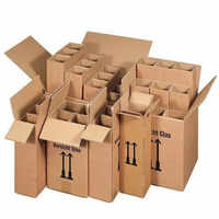Vente en gros de boîtes en carton ondulé pour emballages de bouteilles de bière de 330 ml, boîtes de transport pour 24 bouteilles de vin