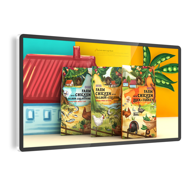 Refee Android 11 4K Advertising Player Interactive Touch Screen LCD Signage Display Board Metal Wall-Mounted Elevator Subway