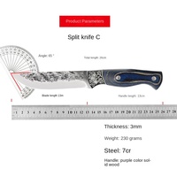 Couteau couperet à viande domestique en acier inoxydable Segmentation spéciale abattage des bovins porcins rasage des os forgés-Style mongol