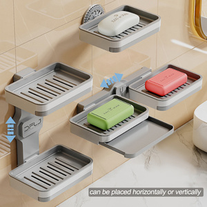 Suction Cup Wall Mounted Self Draining Soap <b>Holder</b> Bathtub Soap Dish Wholesale for Bathroom - Product Image 6