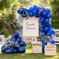 50 ballons de fête de remise de diplôme en latex bleu foncé de 12 pouces, guirlande de ballons bleus, arches de ballons comme décorations pour fête d'anniversaire