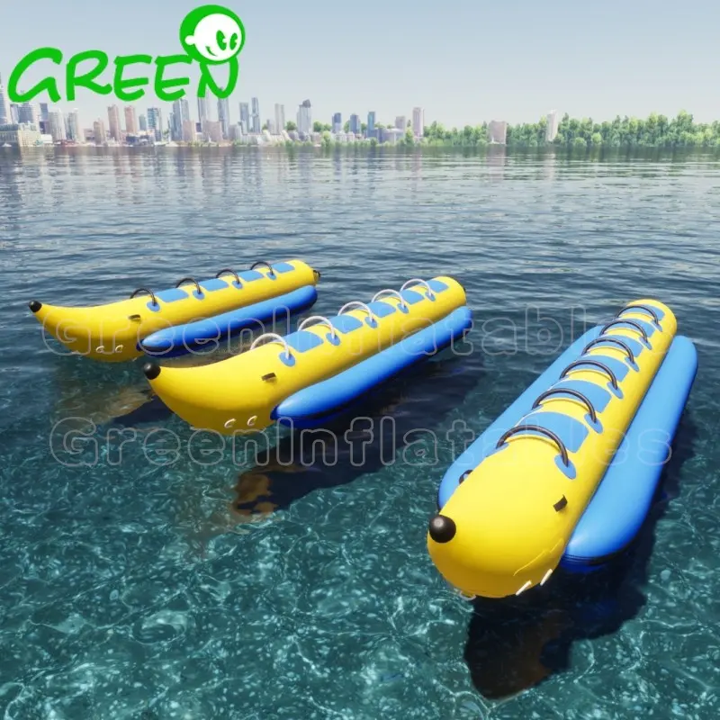 Custom Size Heavy-duty PVC inflatable banana tubes water boat inflatable banana boat water sport