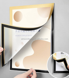 ที่ใส่เอกสารแม่เหล็กสีตามสั่ง กรอบพลาสติกใส่ใบรับรองแบบแม่เหล็ก ด้านหลังมีเทปแม่เหล็ก - Product Image 4