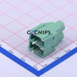JL636-63502G01 <b>Screw</b> Terminal <b>Block</b> Through hole Component (THT),P=6.35mm Connector 1x2P 6.35mm Green Through Hole - Product Image 1