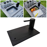 Table pliante en alliage d'aluminium pour camping en plein air, unité IGT, plateau à thé, distributeur d'eau, évier, planche à découper, mobilier d'extérieur spécial