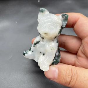 Bouledogues en cristal d'améthyste de 6 cm, sculptures artisanales en pierres naturelles de guérison, cadeaux en cristal - Product Image 2