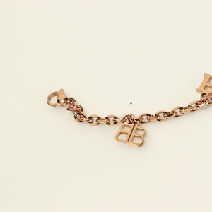 <b>Cute</b> Women Rose Gold Plated Bracelet <b>Bear</b> Heart Letter Round Disc Charms Adjustable Fashion Accessory - Product Image 4