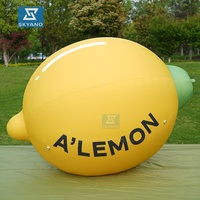 Ballon de citron gonflable Sculpture de fruits installation artistique Décoration de ballon gonflable Sculpture de fruits géante