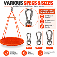 Boucle universelle en acier inoxydable 304, boucle rotative pour corde de balançoire, accessoire pour laisse d'animal de compagnie