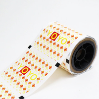 Film en papier imperméable avec Logo personnalisé imprimé, thermoscellé, pour thé au lait, à bulles, sac en papier, biodégradable, pour scellage de tasse ou tasse en pp, rouleau