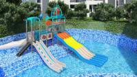 Toboggan aquatique d'été pas cher pour parc aquatique, fontaine, piscine, équipement de loisirs populaire pour enfants en Afrique et en Amérique du Sud