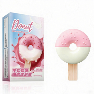 <span class=keywords><strong>Helado</strong></span> de Donut 3D Premium con Sabores a Mango y Fresa con Chocolate, Textura Crujiente de Leche, Empaque en Caja, 70g - Product Image 4