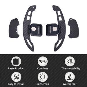 Palancas de cambio magnéticas de fibra de carbono para <span class=keywords><strong>Audi</strong></span> B9 B9PA A1 A3 A4 A5 Q3 Q5 Q7 <span class=keywords><strong>S3</strong></span> S4 S5 RS3 RS4 RS5 SQ5 SQ7-Kit de actualización de dirección - Product Image 3