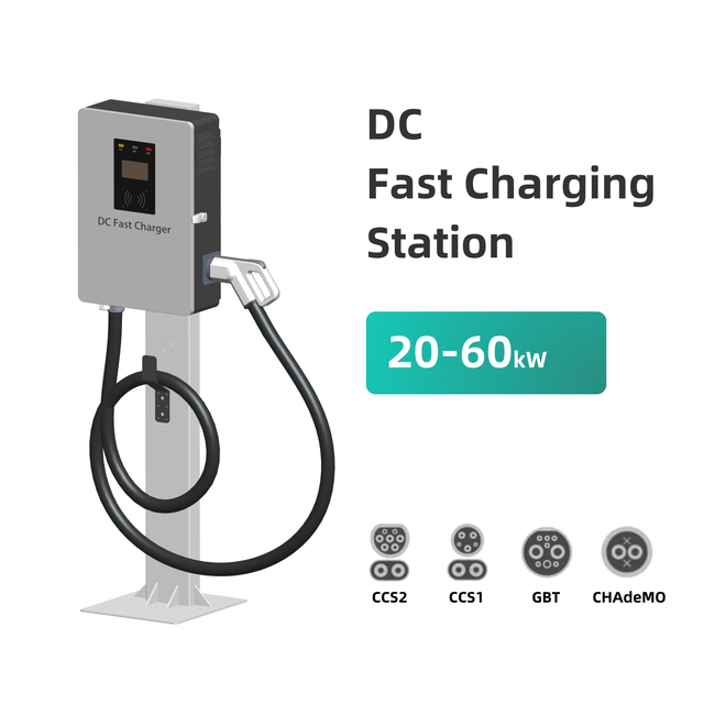 Fast DC EV Charger 200-1000V, Max 60A, 4.3 LCD Display