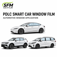 Film intelligent PDLC pour toit ouvrant et cloison de voiture, teinte variable par télécommande 12V-48V, kit d'échantillons entièrement remboursable disponible