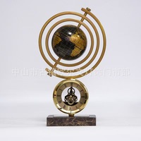 Horloge globe de luxe légère, décoration de bureau, décoration de salon, articles ménagers, accessoires de décoration intérieure