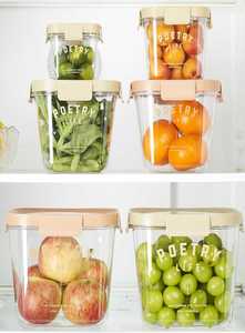 Boîte de rangement empilable hermétique sans BPA pour la cuisine, organisateur de réfrigérateur pour haricots, boîte à café, récipient de stockage des aliments - Product Image 5