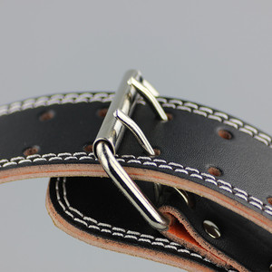 2026 Custom Logo Cowhide Gym Dipping <b>Belt</b> Wholesale Fitness Adjustable Leather Back Support Foam Padding for Weightlifting - Product Image 6