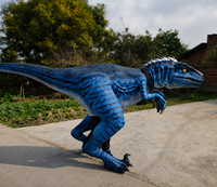 Costume de dinosaure Velociraptor 3D grandeur nature 2026 pour spectacle sur scène Jurassic, parc d'aventure, musée