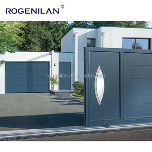 Conceptions <span class=keywords><strong>de</strong></span> <span class=keywords><strong>porte</strong></span> principale coulissantes automatiques électriques en aluminium personnalisées <span class=keywords><strong>de</strong></span> villa en aluminium résidentiel - Product Image 4
