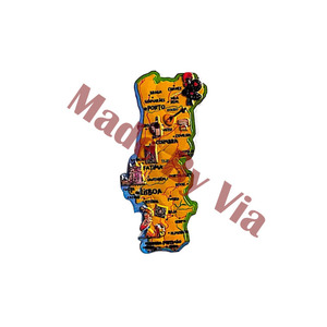 Imán de Refrigerador Personalizado de Gran Tamaño con Diseño de Ciudad de <span class=keywords><strong>Portugal</strong></span>, Recuerdo de Viaje, Artesanía de Resina, Forma Moderna, Impermeable - Product Image 2