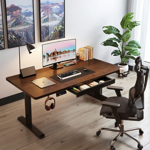 Scrivania Elettrica Regolabile in Altezza con Motore Singolo, Cassetto e Funzionalità <span class=keywords><strong>Smart</strong></span> per Computer e Gaming, Ideale per Casa, Studio e Ufficio - Product Image 2