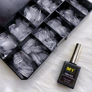 Capsules Américaines MyBeautyNails Semi-Mates Longues en Amande, Ongles en Gel Souple à Couverture Complète, Pointes d'Ongles en Gel X Après Nail - Product Image 1