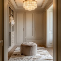 ZA élégant élégant en bois massif à panneau surélevé chambre armoires placard français pour intérieurs de luxe pour hôtels Villas Offre Spéciale