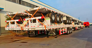 <span class=keywords><strong>Container</strong></span> sử dụng tri-trục xe tải phẳng Trailer bán <span class=keywords><strong>40ft</strong></span> 20ft 48ft 2 3 4 trục bán xe tải 20 40 ft feet để bán với khóa xoắn - Product Image 5