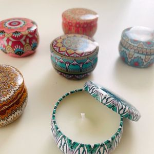 Barattoli all'ingrosso in metallo rotondi a campana, stile retrò boho, piccoli contenitori per caramelle, tè, candele e profumi - Product Image 3