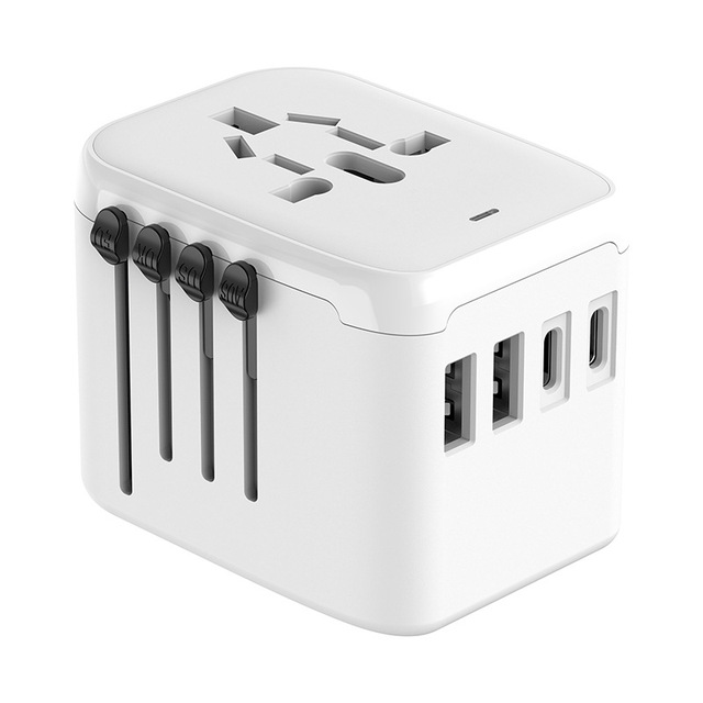 Extension Cord Usb 2000w PD Wall Power Travel Adaptor Multi US EU UK Plug Dual Type-c Universal Travel Adapter