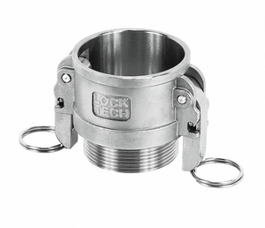 Acoplamiento de seguridad tipo B con cierre de seguridad, adaptador de acero inoxidable con ranura y leva, conector rápido para manguera, vástago macho para manguera - Product Image 2