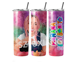 Lovely Girl Karol G <span class=keywords><strong>Manana</strong></span> Sera Bonito Bichota temporada 20oz Tapa Recta <span class=keywords><strong>de</strong></span> acero inoxidable y vaso <span class=keywords><strong>de</strong></span> paja - Product Image 1