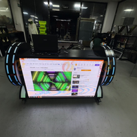 RICHSHINING Table de DJ portable en métal avec écran pour les spectacles de boîtes de nuit et le contrôle RVB Façade de pixels pour les écrans de bar DJ