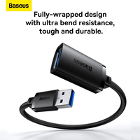 Baseus-Câble d'extension pour Smart TV XBox One SSD PC 5Gbps, câble de vitesse rapide, 3m, USB 3.0, type A, mâle à femelle