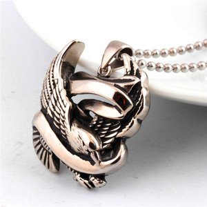 Collar de acero inoxidable con colgante de águila para mujer, diseño de zodiaco animal a la moda, regalo de joyería, cadena de 60cm - Product Image 2