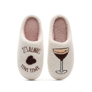 Pantuflas Personalizadas para Mujer, Cálidas para Otoño e Invierno, para Uso en Interiores, con Suela de TPR y Parte Superior de Felpa, para el Hogar - Product Image 5