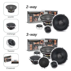 6.5 Inch 2/3way Component Car Audio System Sound Speakers Car Horn Type Speaker Essential Horn Speaker Set