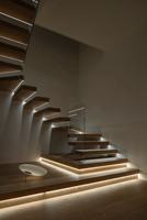 Escalier suspendu personnalisé HZ, style classique et simple, marches en bois, escalier suspendu pour villa, escalier d'hôtel