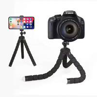 Support de téléphone pliable avec support à clip Mini support de téléphone Flexible caméra Selfie monopode trépieds support pour diffusion en direct