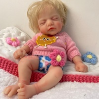 Boneka Silikon Reborn Menawan Ukuran Kecil 12 inci, Mainan Bayi Tidur, Mainan Interaktif untuk Anak