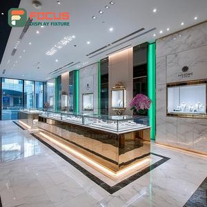 Luxury Jewelry Retail Showcase System Wood <b>Frame</b> Boutique Space Jewelry Cabinet - Product Image 4