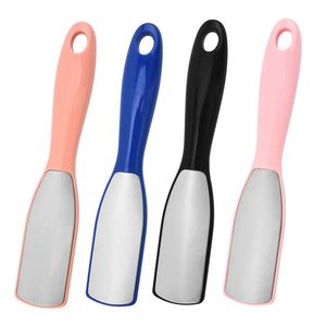Lima de pies de viaje de acero inoxidable para eliminar piel muerta, lima de pies multifuncional con empujador de cutículas - Product Image 4