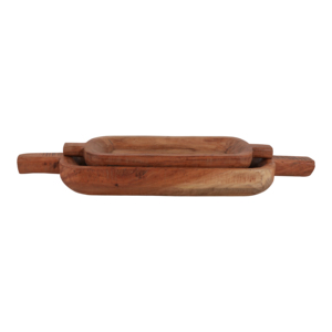 Ciotola Decorativa Rettangolare in Legno per Centrotavola, Decorazione per la Casa, Accento per Cucina, Portachiavi o Ornamento - Product Image 5