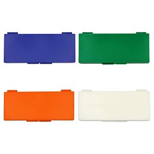 Microscope Glass <b>Slide</b> Storage Box 100pcs <b>Orange</b> Lid With Blue Green Base For Lab Use - Product Image 4